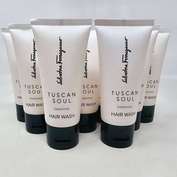 Salvatore Ferragamo Other - SALVATORE FERRAGAMO TUSCAN SOUL CONVIVIO SHAMPOO HAIR WASH SET OF 9 X 1.69 OZ